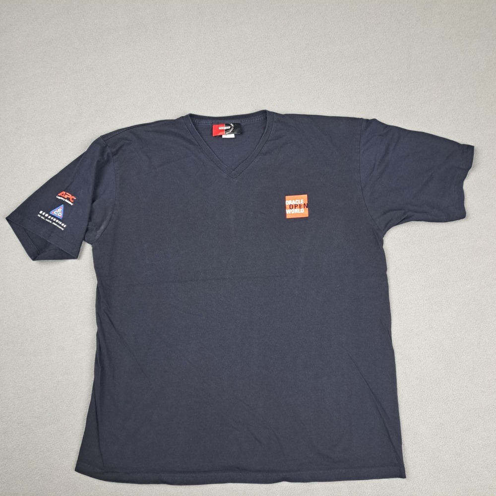 Vintage Oracle Shirt Mens Large Black Open World Cotton USA Made‎ Computer